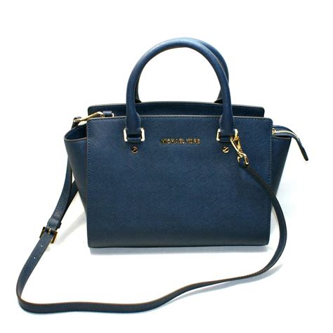 navy michael kors shoulder bag|baby blue Michael Kors bag.